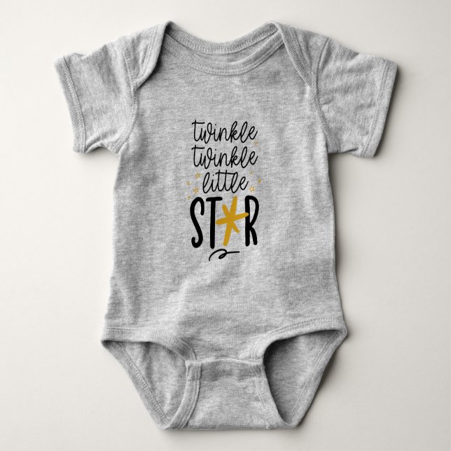 Twinkle Twinkle Little Star Doodle Baby Bodysuit (Front)