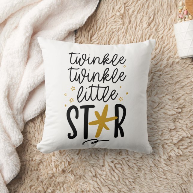 Twinkle Twinkle Little Star Doodle Throw Pillow (Blanket)