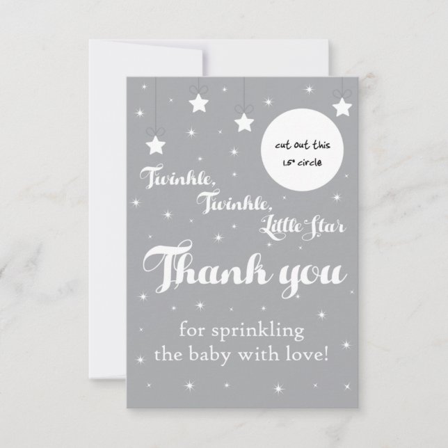 Twinkle, Twinkle, Little Star EOS lip balm favor Thank You Card (Front)