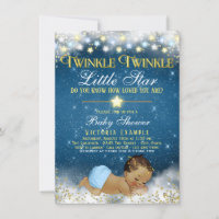 Twinkle twinkle little star boy sale baby shower invitations