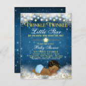 Twinkle Twinkle Little Star Ethnic Boy Baby Shower Invitation (Front/Back)