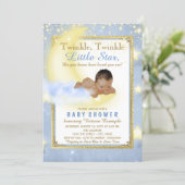 Twinkle Twinkle Little Star Ethnic Boy Baby Shower Invitation (Standing Front)