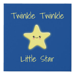 Twinkle Twinkle Little Star Faux Canvas Print