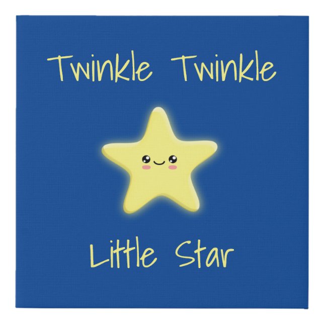 Twinkle Twinkle Little Star Faux Canvas Print (Front)