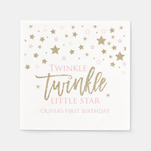 Twinkle Twinkle Little Star first birthday Napkins