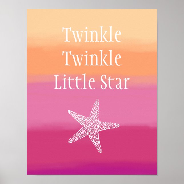 Twinkle Twinkle Little Star Fish (Ocean Beach) Poster (Front)