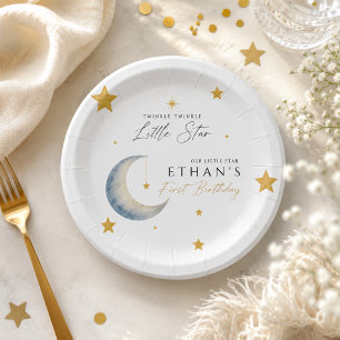 Twinkle Twinkle Little Star Fist Birthday Party Paper Plates