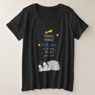 Twinkle, Twinkle Little Star for Sleep Penguin Plus Size T-Shirt