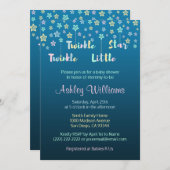 Twinkle Twinkle Little Star Gender Reveal Blue Invitation (Front/Back)