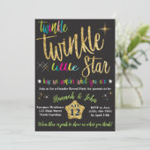 Twinkle Twinkle Little Star Gender Reveal Invitation (Standing Front)