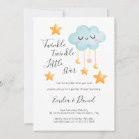 Twinkle Twinkle Little Star Gender Reveal Invitation