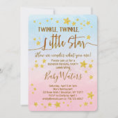 Twinkle Twinkle Little Star Gender Reveal Invite (Front)