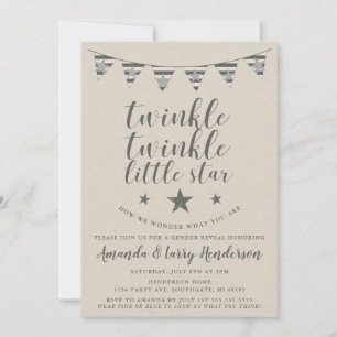Twinkle Twinkle Little Star Gender Reveal Invite