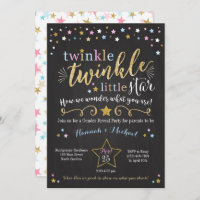 Twinkle Twinkle Little Star Gender Reveal Invite