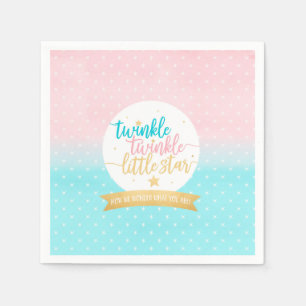 Twinkle Twinkle Little Star Gender Reveal Napkins