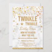 Twinkle Twinkle Little Star Gender Reveal Party Invitation (Front)