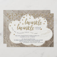 Twinkle Twinkle Little Star Gender Reveal Party Invitation