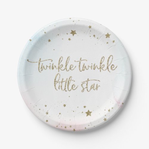 Twinkle Twinkle Little Star Gender Reveal Plates