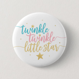 Twinkle Twinkle Little Star Gender Reveal Shower Button