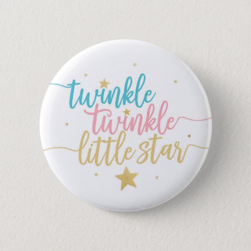 Twinkle Twinkle Little Star Gender Reveal Shower Button