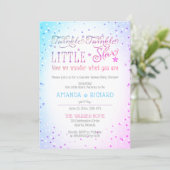 Twinkle Twinkle Little Star Gender Reveal Shower Invitation (Standing Front)