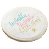 Twinkle Twinkle Little Star Gender Reveal Sugar Cookie (Angled)
