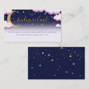 Twinkle Twinkle Little Star Girl First Birthday Enclosure Card