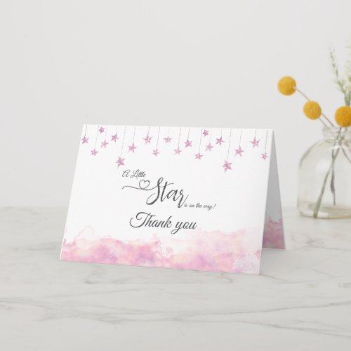 Twinkle Twinkle Little Star Girl Pink Baby Shower