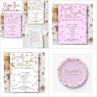 Twinkle Twinkle Little Star Girl's First Birthday 