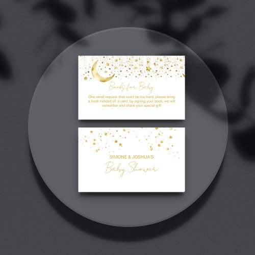 Twinkle twinkle little star gold books request enclosure card