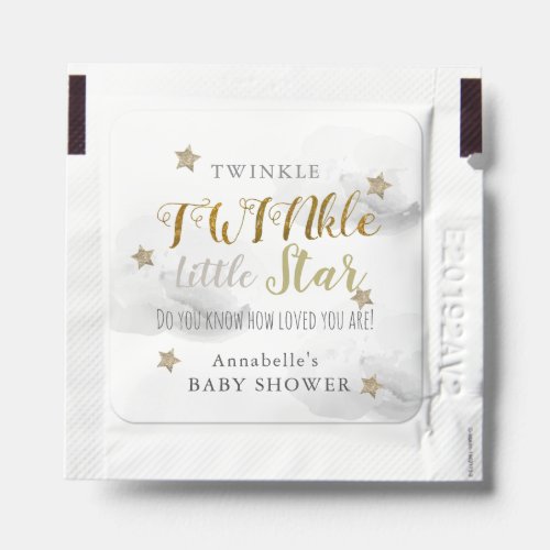 Twinkle Twinkle Little Star Gray Twin Baby Shower Hand Sanitizer Packet