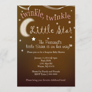 Twinkle, twinkle, little star invitation