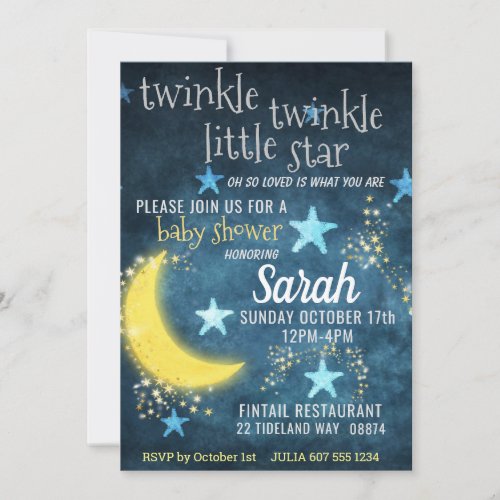 Twinkle Twinkle Little Star  Invitation