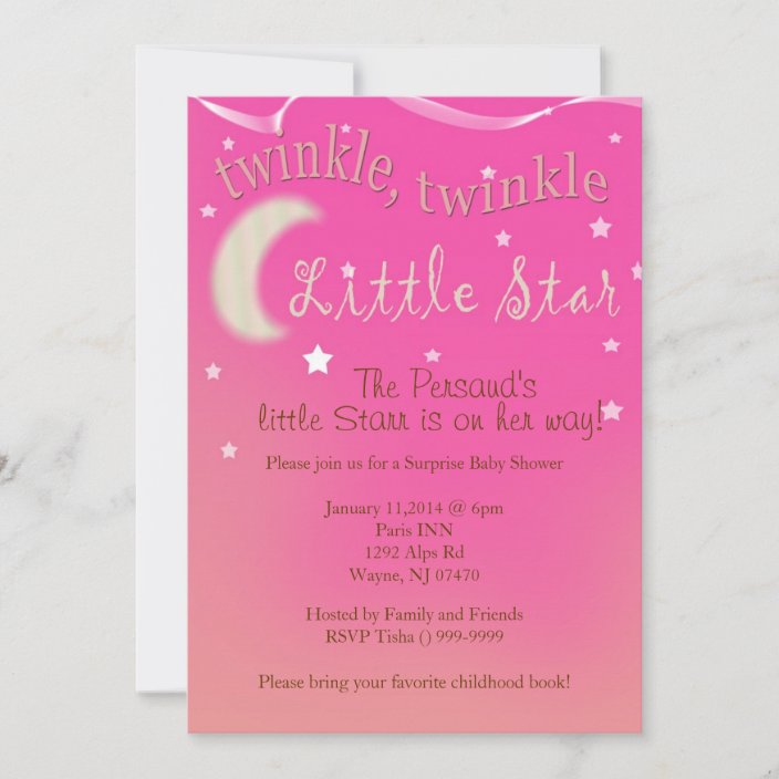 Twinkle, twinkle, little star invitation | Zazzle.com