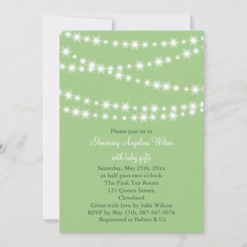 Twinkle Twinkle Little Star Invitation (green)