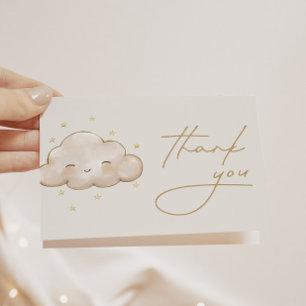 Twinkle Twinkle Little Star Ivory Letterpress Thank You Card