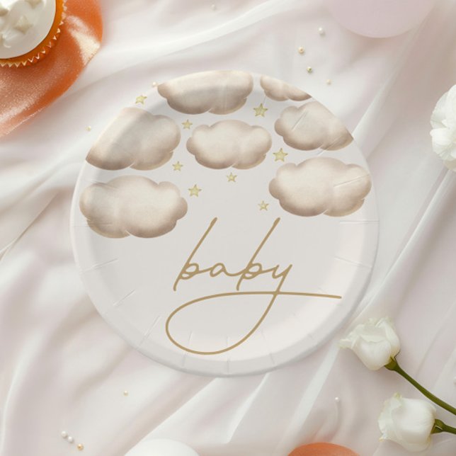 Twinkle Twinkle Little Star Ivory Paper Plates (Creator Uploaded)