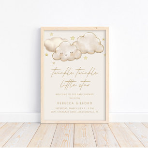 Twinkle Twinkle Little Star Ivory Welcome Poster