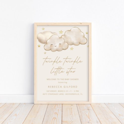 Twinkle Twinkle Little Star Ivory Welcome Poster