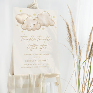 Twinkle Twinkle Little Star Ivory Welcome Sign