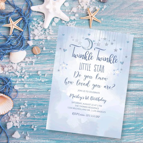 Twinkle Twinkle Little Star Magical Birthday Invitation