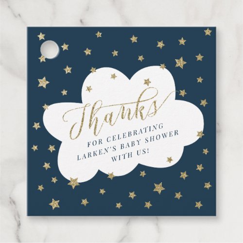 Twinkle twinkle little star navy baby shower favor tags