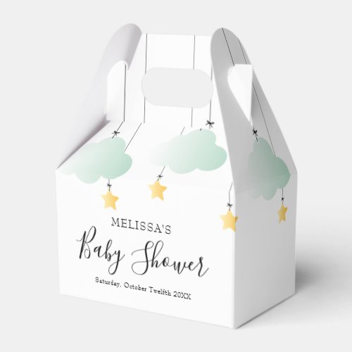 Twinkle Twinkle Little Star Neutral Baby Shower Favor Boxes