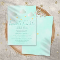 Twinkle Twinkle Little Star Neutral Baby Shower Invitation