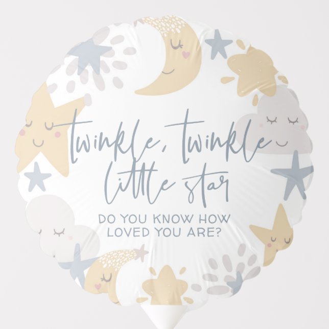 Twinkle Twinkle Little Star Nursery Baby Shower Balloon (Front)