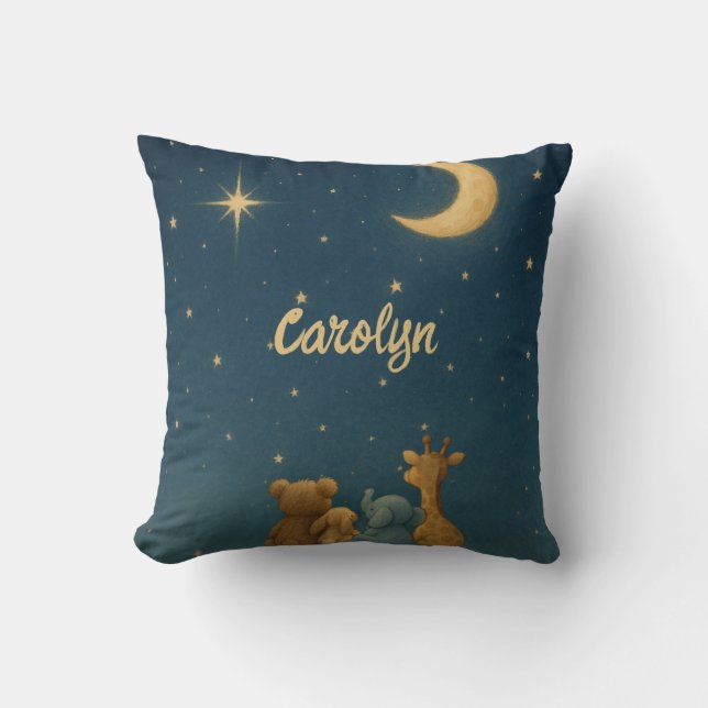 Twinkle Twinkle Little Star Nursery Custom Throw Pillow (Front)