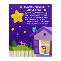 Twinkle Twinkle Little Star Nursery Rhyme Wall Art