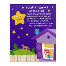 Twinkle Twinkle Little Star Nursery Rhyme Wall Art