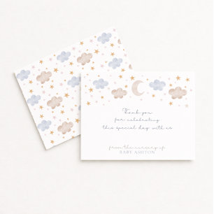Twinkle Twinkle Little Star Nursery thank you card