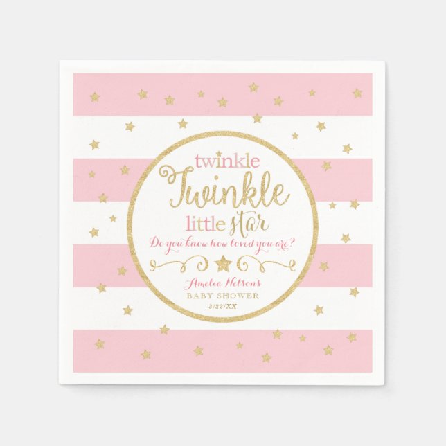 Twinkle Twinkle Little Star Party Napkins (Front)